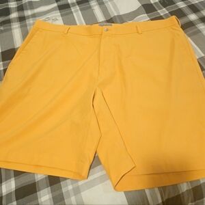 Peter Millar Orange Flat Front Shorts